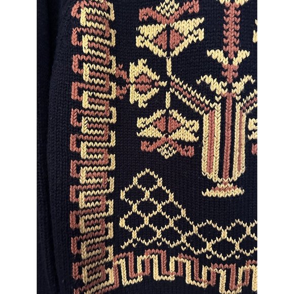 Vintage 60’s/70’s Tribal Nordic Design Cabot Virgin Acrylic Medium Sweater - Picture 4 of 5